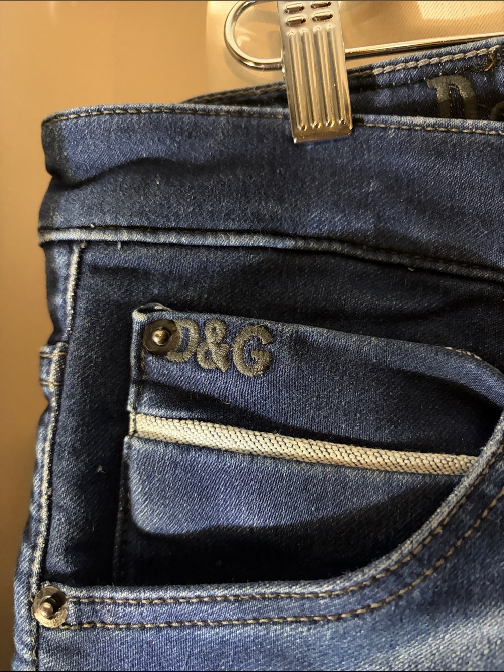 Vintage D&G Dolce & Gabbana Jeans Size 30 Y2K Whiskered Denim - Picture 2 of 9